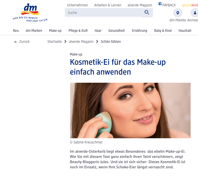 SchönWild Dm Alverde Magazin - Make-up Ei - Beauty blender anwenden Tutorial Step by Step