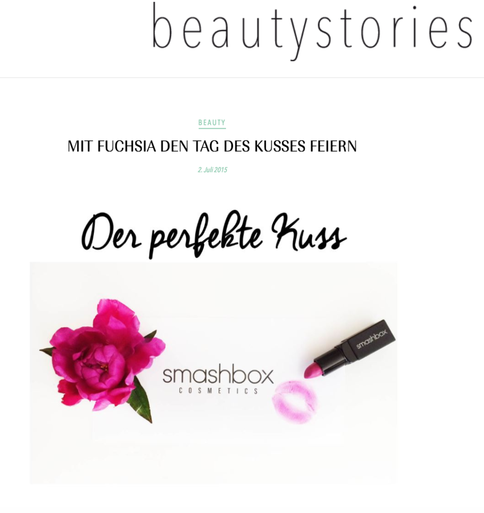 Douglas Blogger Blog Beautystories SchönWild Tag des Kusses Fuchsia Smashbox 