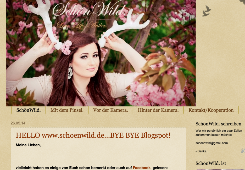SchönWild alte Seite, Blogspot