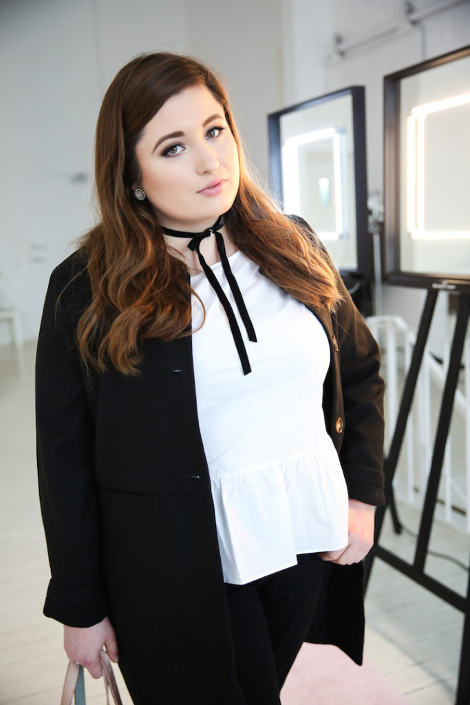 Plus Size Look Just Fab_Outfit black and white and rose