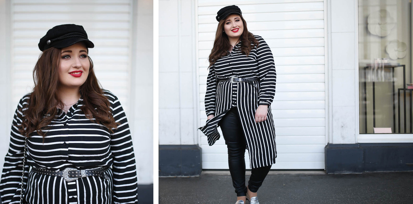 Plus Size Blogger Liebling: Schwarz-weißer Streifenlook steht kurvigen  Frauen! I Sheego Fashion –